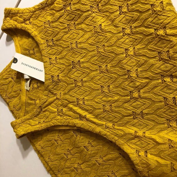 NWT Anthropologie gold mustard layering tank XS - Picture 3 of 8